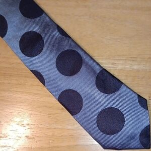 Paul Smith Blue and Gray Polka Dot Tie